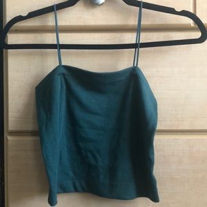 American Eagle Green Bungee Strap Crop Top, Size M
